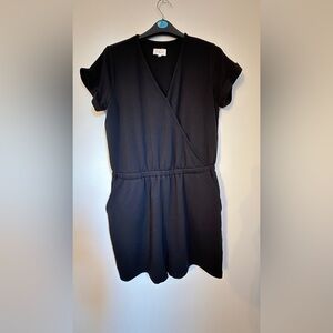 Elegant Black Wrap romper